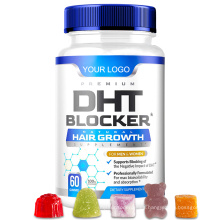 Premium DHT Blcoker Hair Growth Gummies with Saw Palmetto Zinc Iron and Green Tea Extract to Stop Hair Loss for Private Label